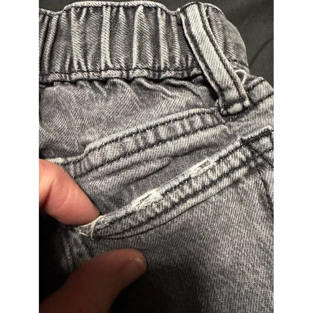 Gap Kids Boys Straight Leg Jeans Washed Black Gray‎ Denim Adjustable Waist 4T